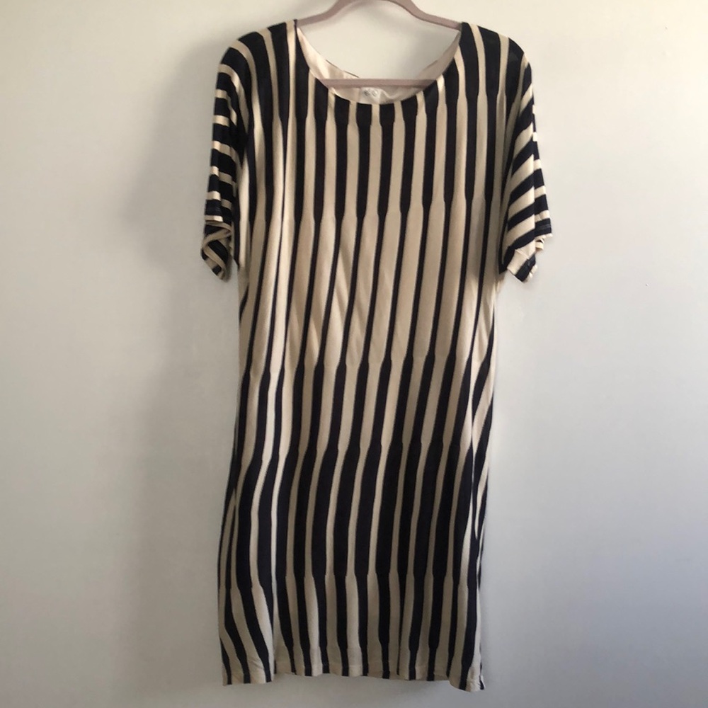 Ali Ro Striped Black and Cream Dress